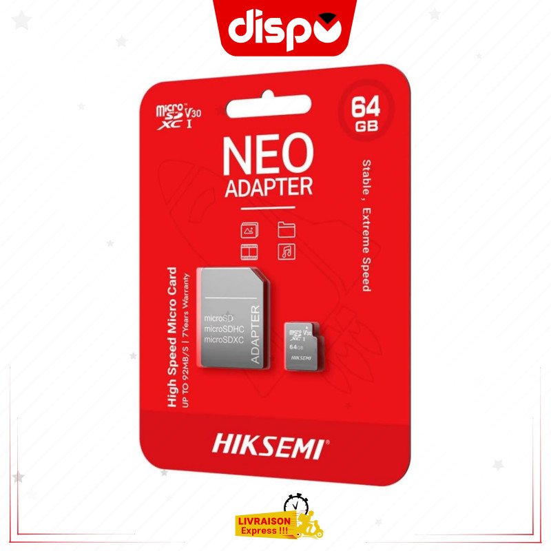 Carte Mémoire HIKSEMI NEO HS-TF-C1 MicroSD 64GB