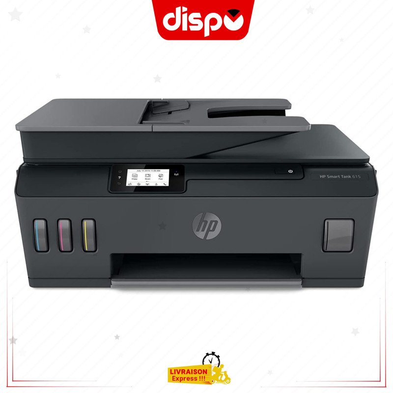 Imprimante HP Smart Tank 615 Jet d'encre Thermique A4 Tout-en-un sans fil Wi-Fi