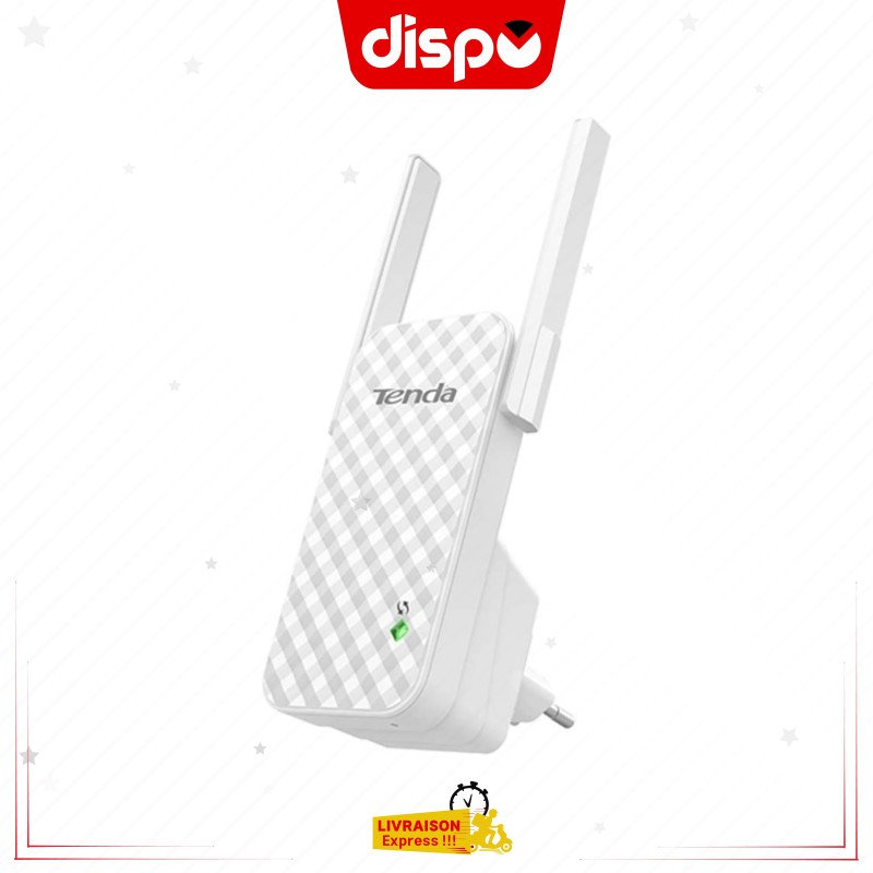 Répéteur Tenda A9 N300, Amplificateur Wi-Fi Universel, Antennes 3dBi , Couverture Étendue