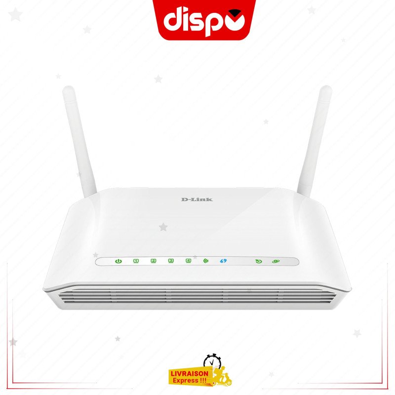 Modem Routeur D-Link N300 ADSL2+ DSL-2745 Sans Fil