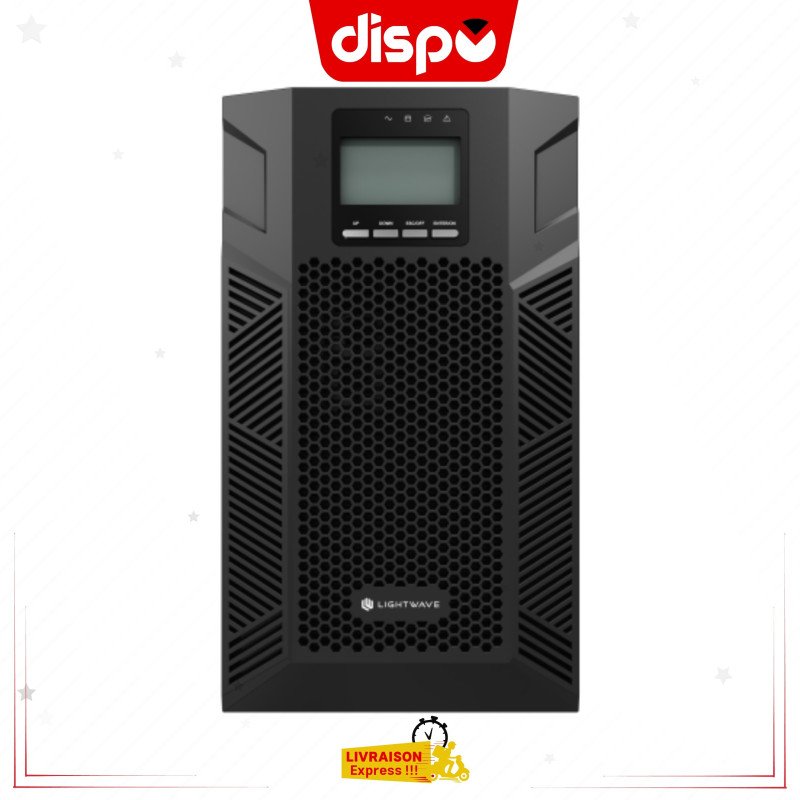 Onduleur Online LightWave LW OUPS-3KVA – Double Conversion, Bypass Auto
