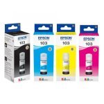 Pack de 4 bouteilles d’encre EPSON ECOTANK 103 ORIGINAL