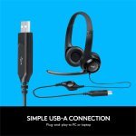 Logitech Casque logitech USB avec microphone H390 – Noir