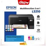 Imprimante Epson Eco Tank L3210 A4 À Réservoir D’encre 3 En 1 Couleur