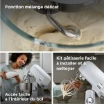 Nbc Robot culinaire Kenwood KMX 750 WH Robot pâtissier multifonction
