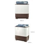 Lave-linge combiné de 10 Kg avec distributeur rotatif, 3 programmes de lavage, filtre à peluche