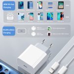 Chargeur Rapide USB C pour iPhone, 20W PD Type C