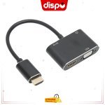 Adaptateur HDMI 4K vers HDMI, VGA avec Port de Charge et Audio