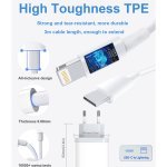 Chargeur Rapide USB C pour iPhone, 20W PD Type C
