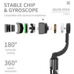 Trépied Stabilisateur Cardan L08 avec Télécommande Bluetooth - Selfie et Vidéo Stable