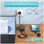 Chargeur Surface Pro pour Microsoft Surface Pro 9, 8, 7 +, 7, 6, 5, 4, X, Windows Surface Laptop