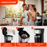 Machine à Café Decakila KECF002B 0.4L 600W