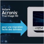 Crucial Disque Dur SSD interne 1 To - MX500 - Gris