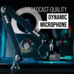 Microphone de diffusion dynamique cardioïde Rode PodMic, noir