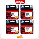 Pack Cartouches d'Encre HP 655 Noir, Cyan, Magenta et Jaune Originales