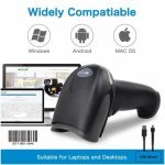 Lecteur de Code-Barres Portable Netum F6-1D Laser Sans Fil 2.4G Hz