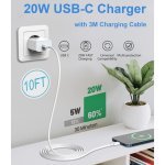 Chargeur Rapide USB C pour iPhone, 20W PD Type C