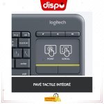 Clavier Sans Fil Logitech K400 Plus, Touch TV avec Contrôle Média et Pavé Tactile