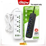 Power Socket Multiprise Rallonges J05 – 4 Prises + 3 USB + Type-C, 3000W, Anti-Surtension