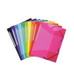 Chemises à Rabat en Plastique avec Élastique - Lot de 10 Pièces Assorties