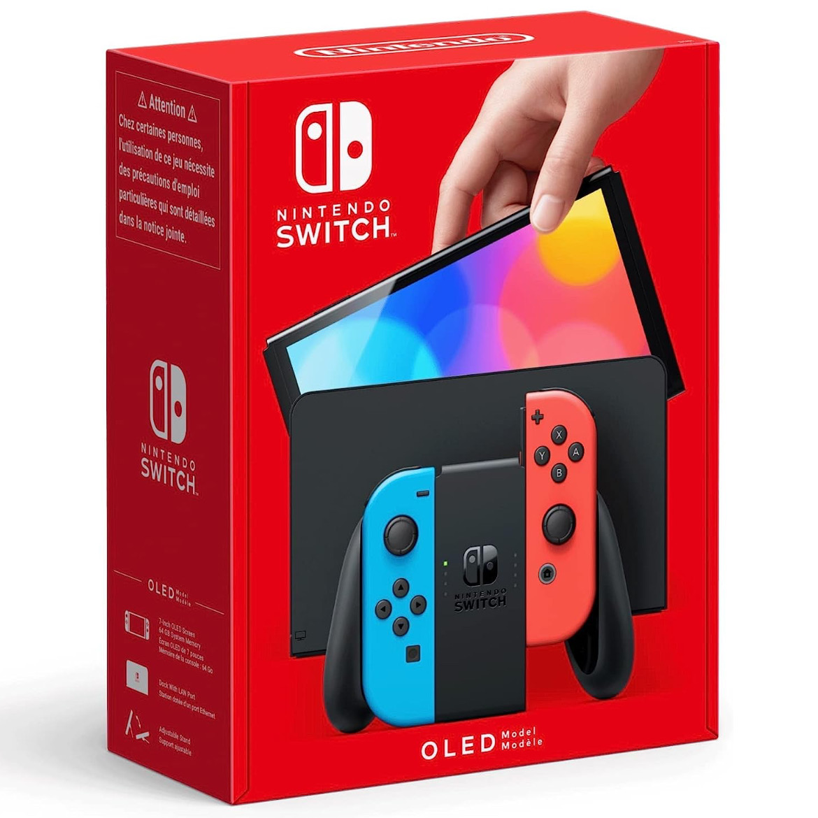 Nintendo Switch (OLED-Modell) Neon-Rouge /Neon-Blau