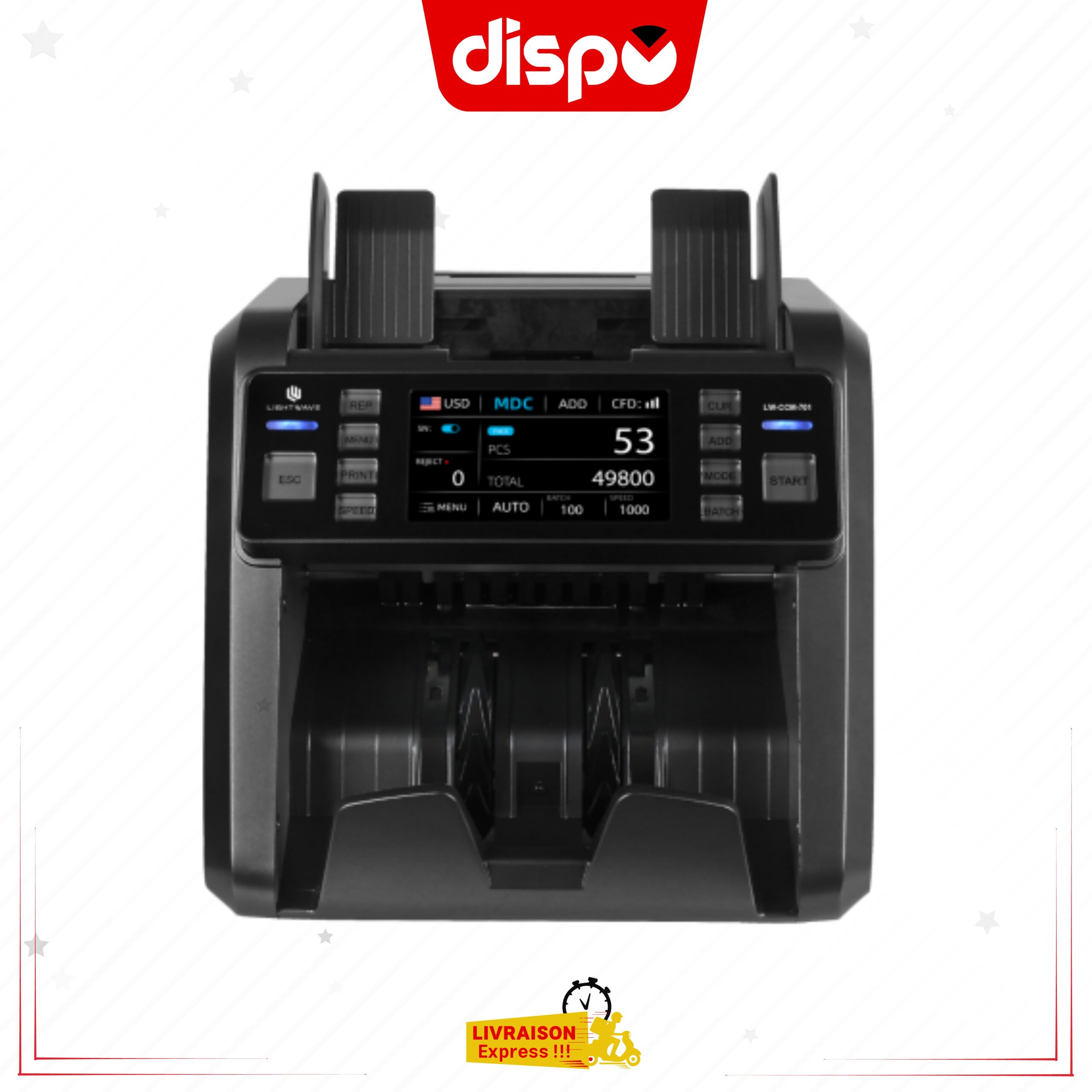 Compteuse Et Détecteur De Faux Billets Lightwave LW-CCM-701