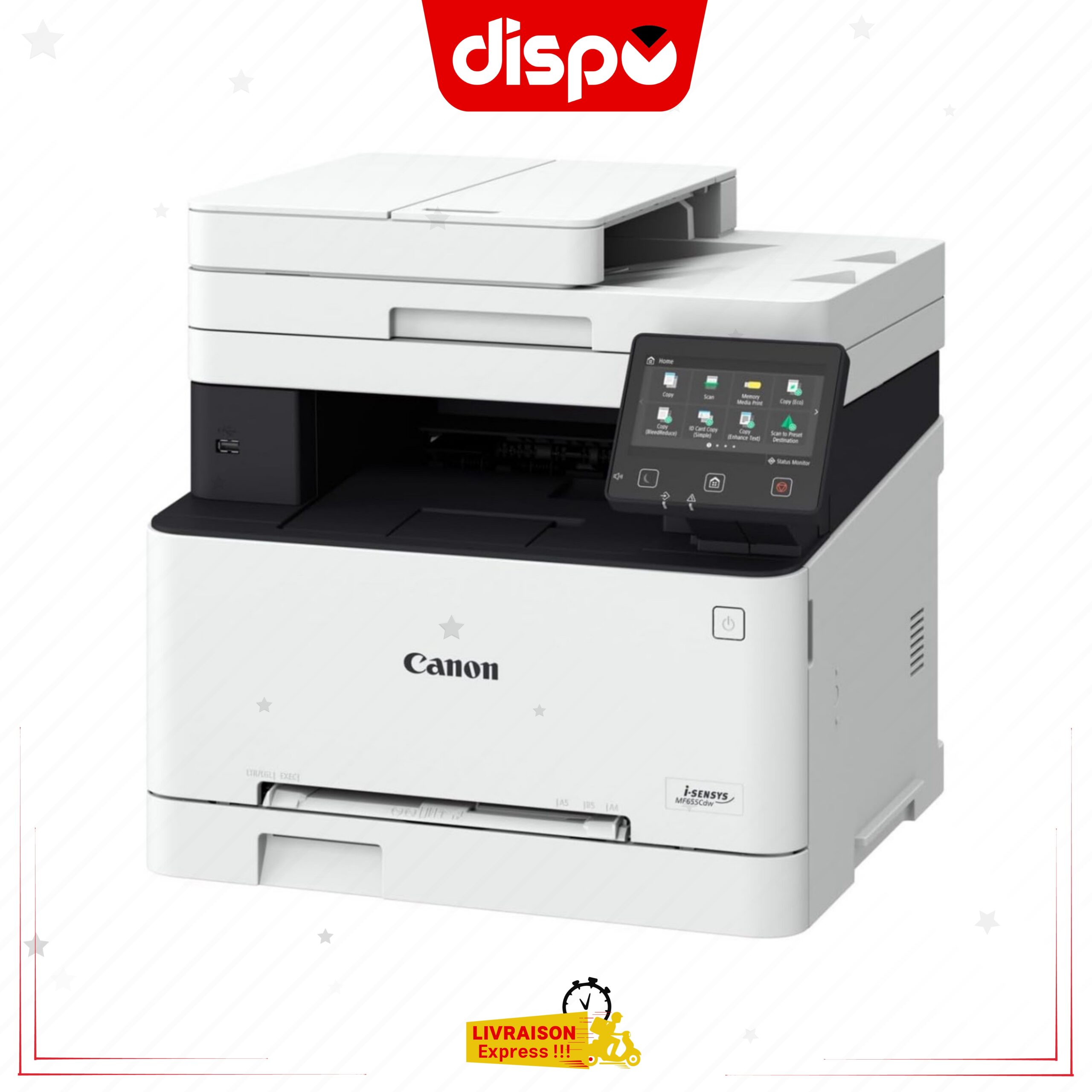 Imprimante Canon I-SENSYS MF655Cdw Laser Couleur 3-En-1 A4 (USB 2.0/Wi-Fi/Ethernet) – Image 2