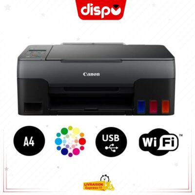 Imprimante Multifonction Canon PIXMA G3420 A Réservoirs Rechargeables Jet D’encre 3-En-1 Wi-Fi
