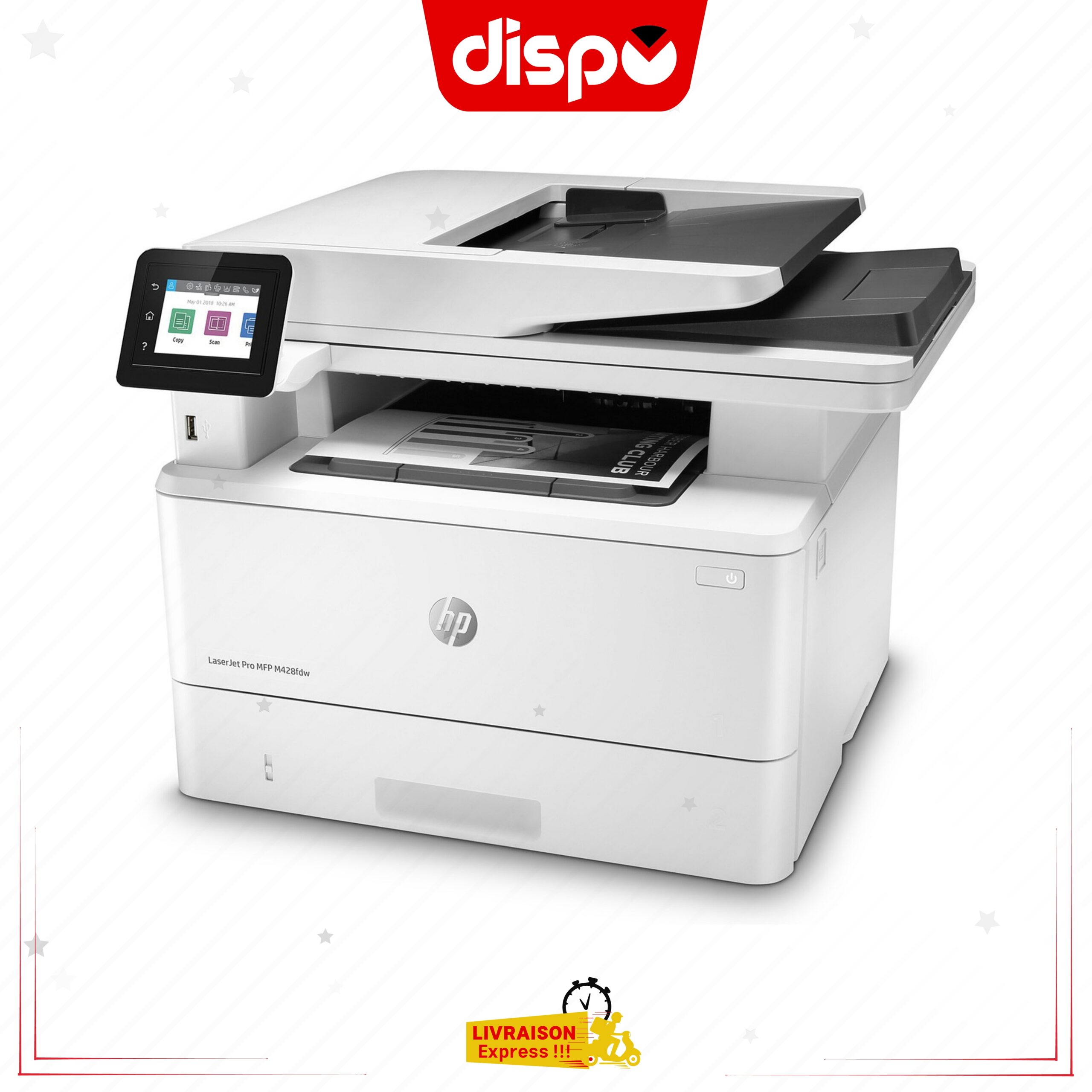 Imprimante Multifonction HP LaserJet Pro M428fdw Monochrome 4-En-1 Avec Recto/Verso Automatique – Image 3