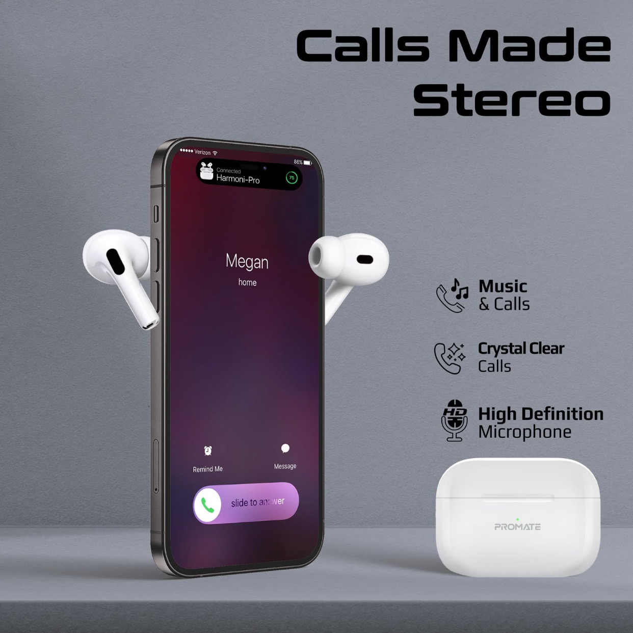 Promate HARMONI PRO ECOUTEUR Bloutouth Original – Image 5