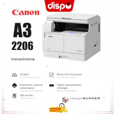 Imprimante Canon Multifonction Image RUNNER 2206 Laser A3