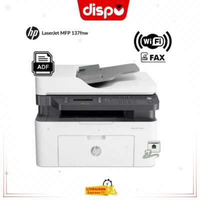 Imprimante Multifonction HP Laser 137fnw Monochrome (USB 2.0/Fast Ethernet/Wifi)