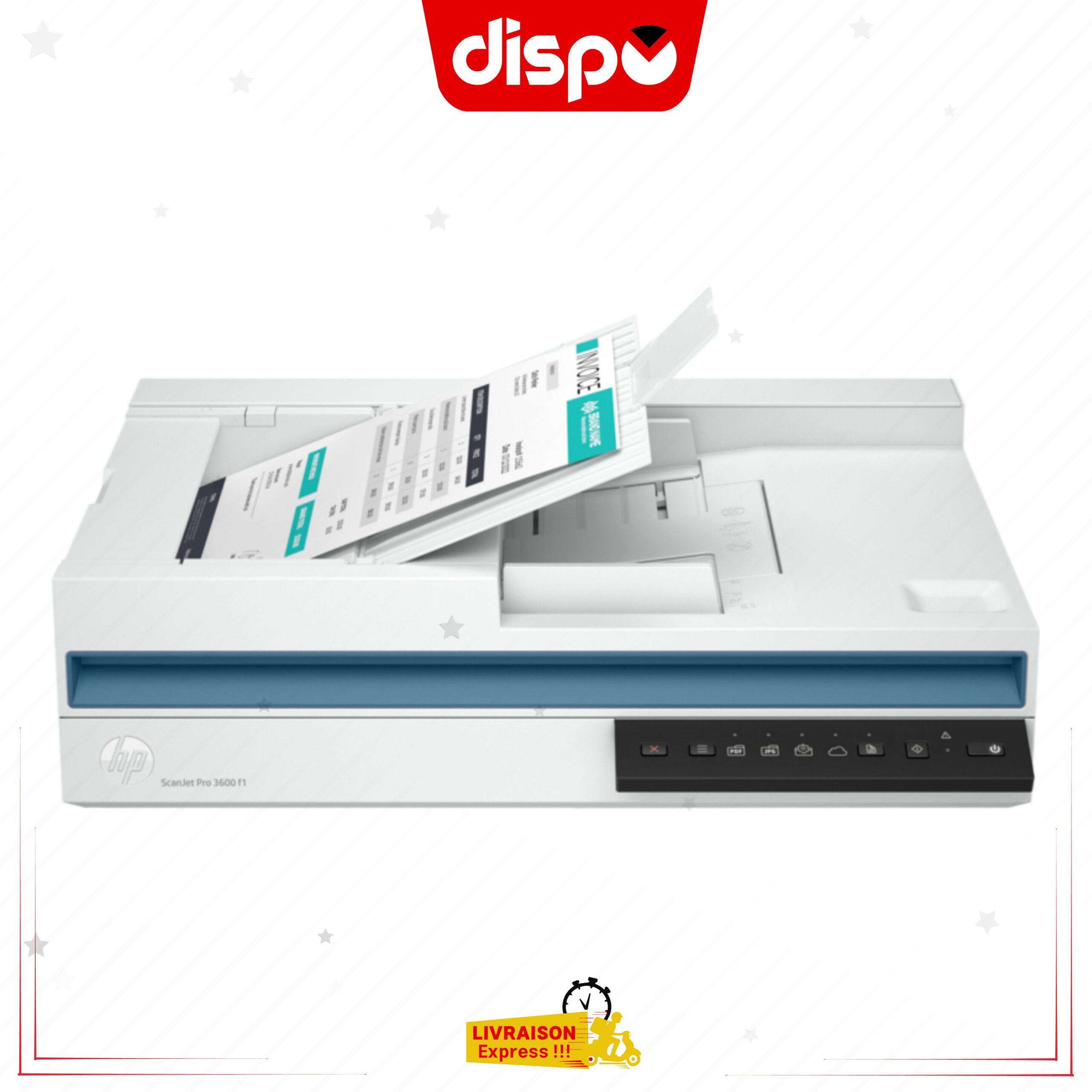 Scanner HP ScanJet Pro 3600 f1à Plat