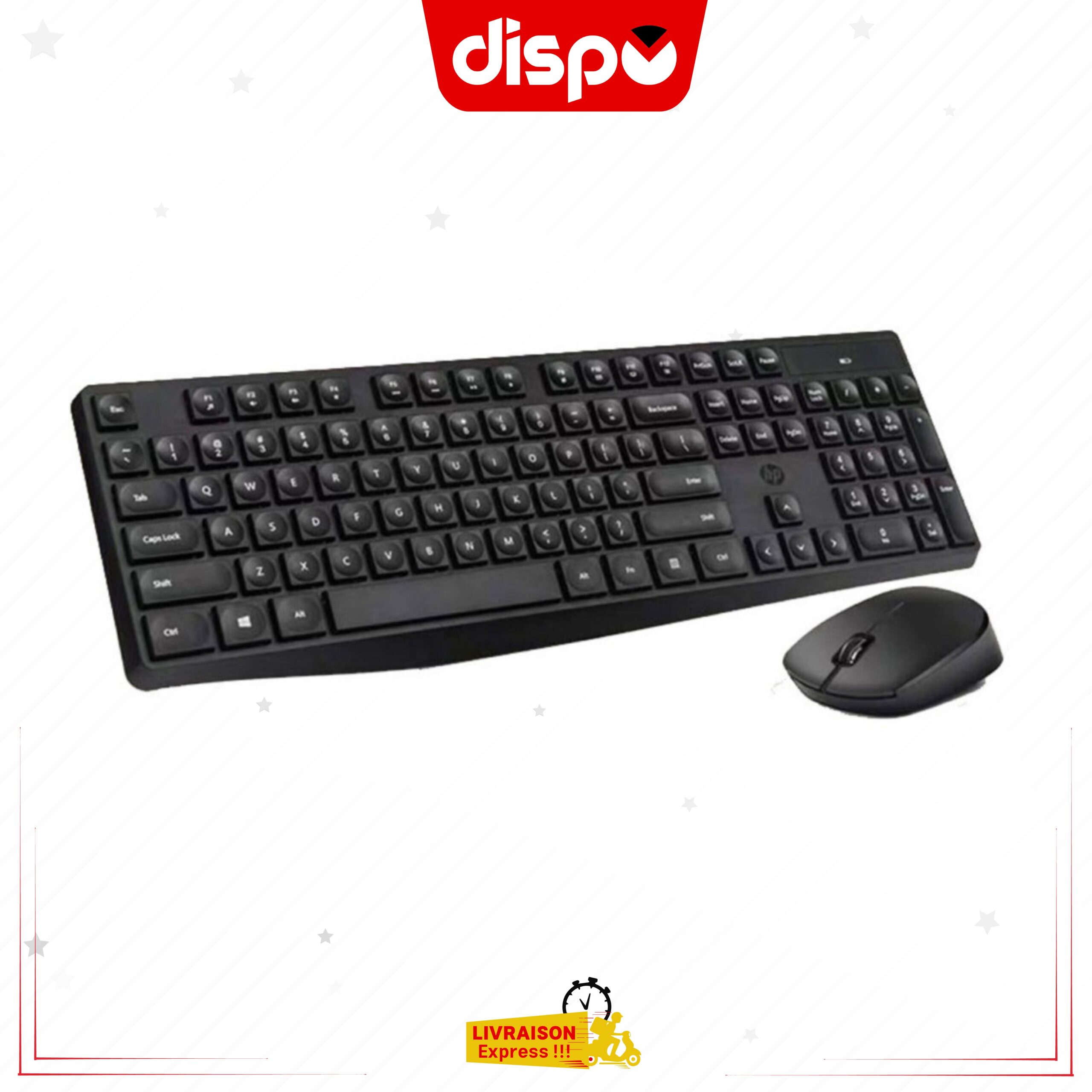 Kit Clavier + Souris Sans Fil HP CS-700/CS700 – Noir