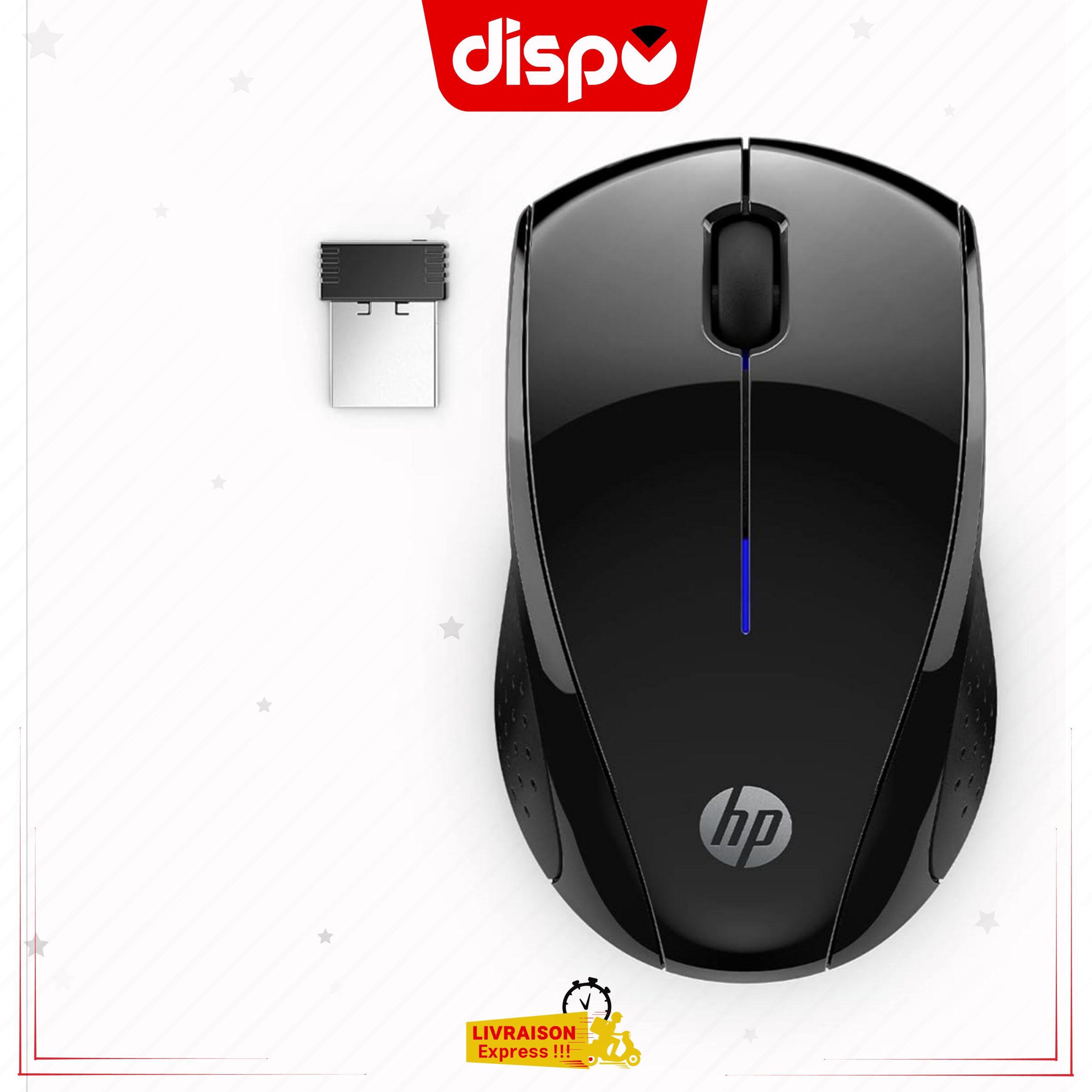 Souris Sans Fil HP X3000 G2 – Contrôle Ambidextre A 3 Boutons Et Molette De Défilement