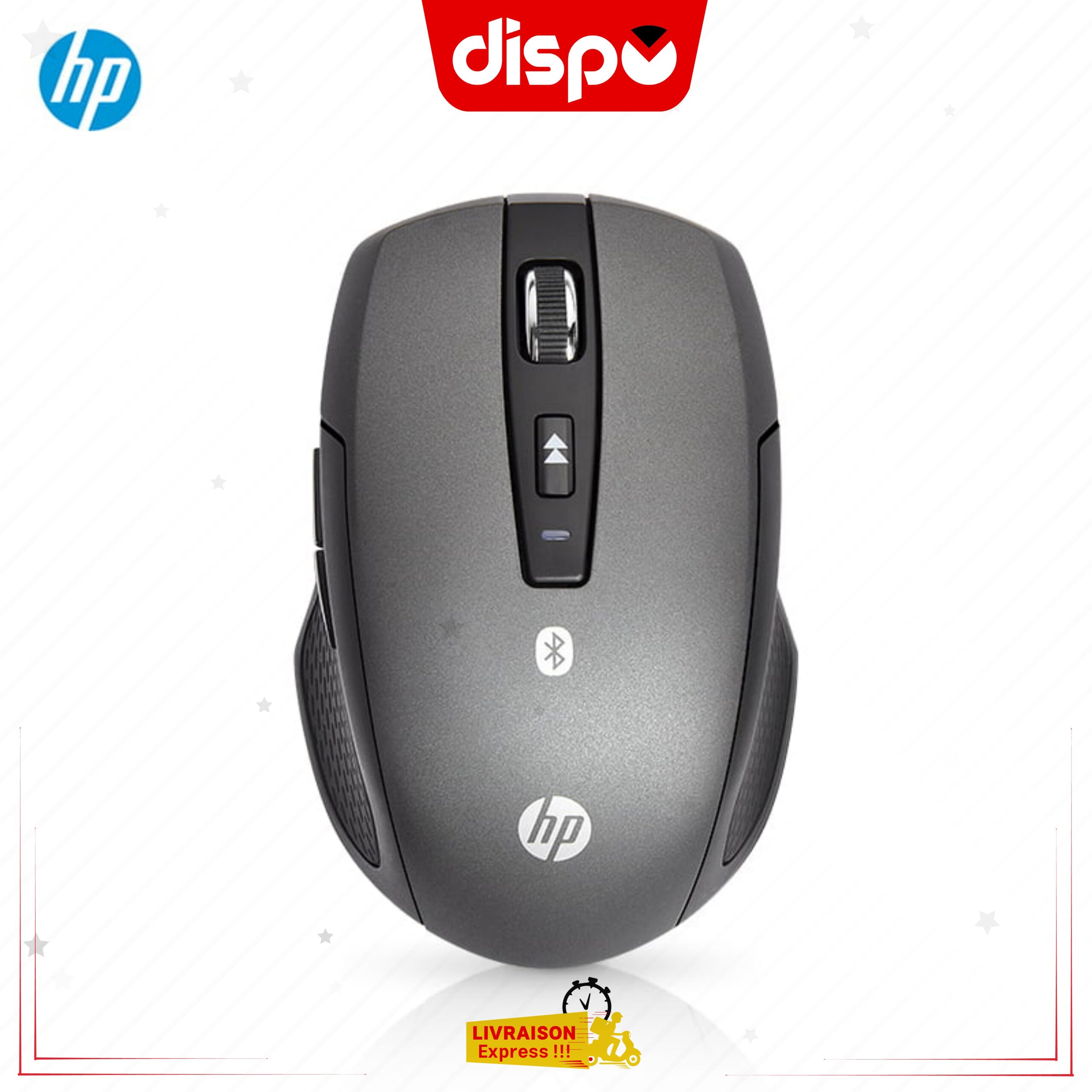 Souris optique sans fil HP S9000 USB pour Mac et Windows (noire, 2,4 GHz)