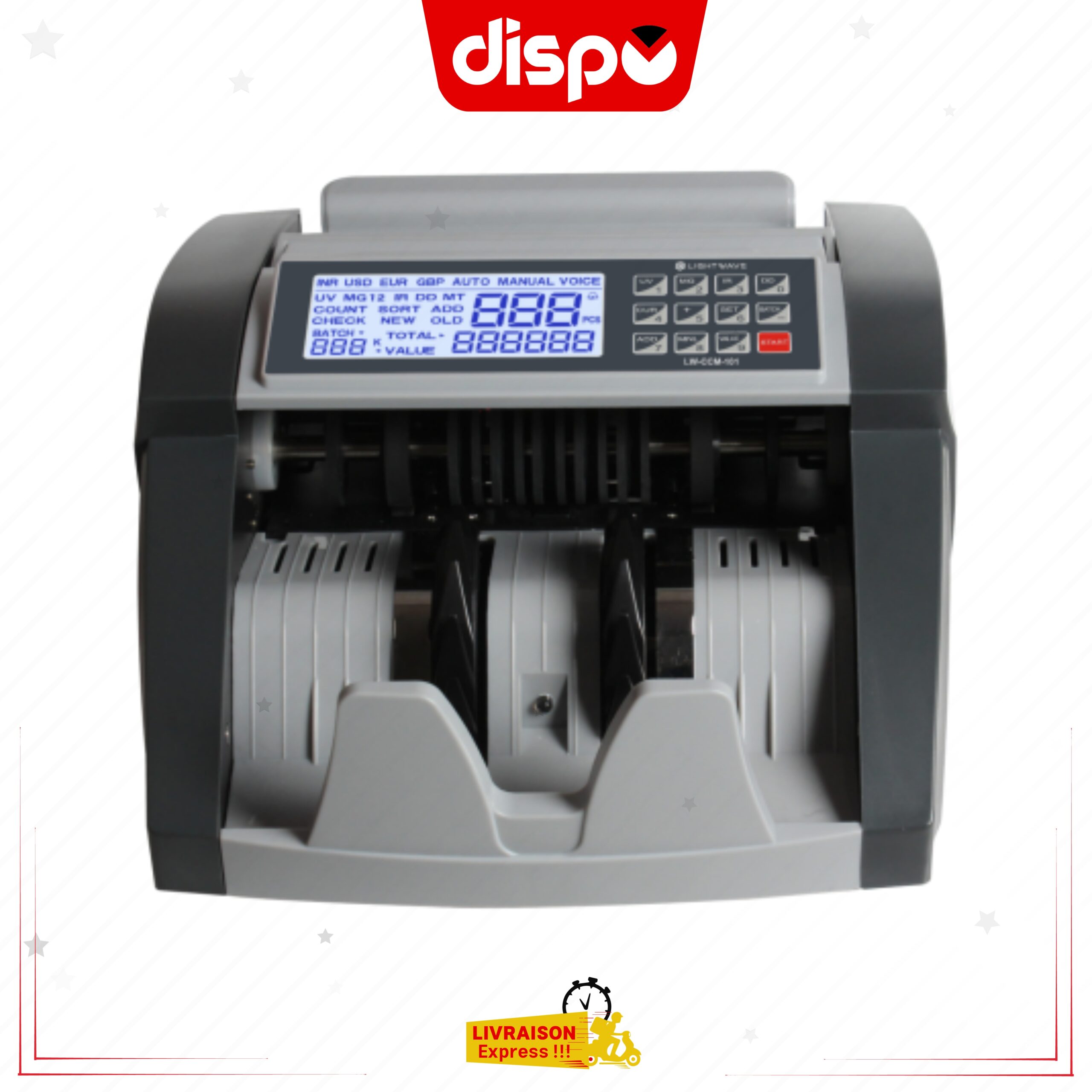 Compteuse Et Détecteur De Faux Billets Lightwave LW-CCM-101
