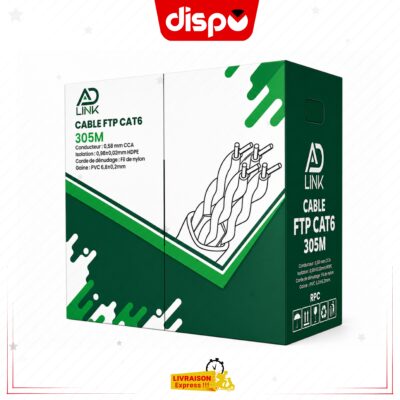 Câble FTP Cat6 305M Ad Link : Le Choix des Professionnels du Réseau
