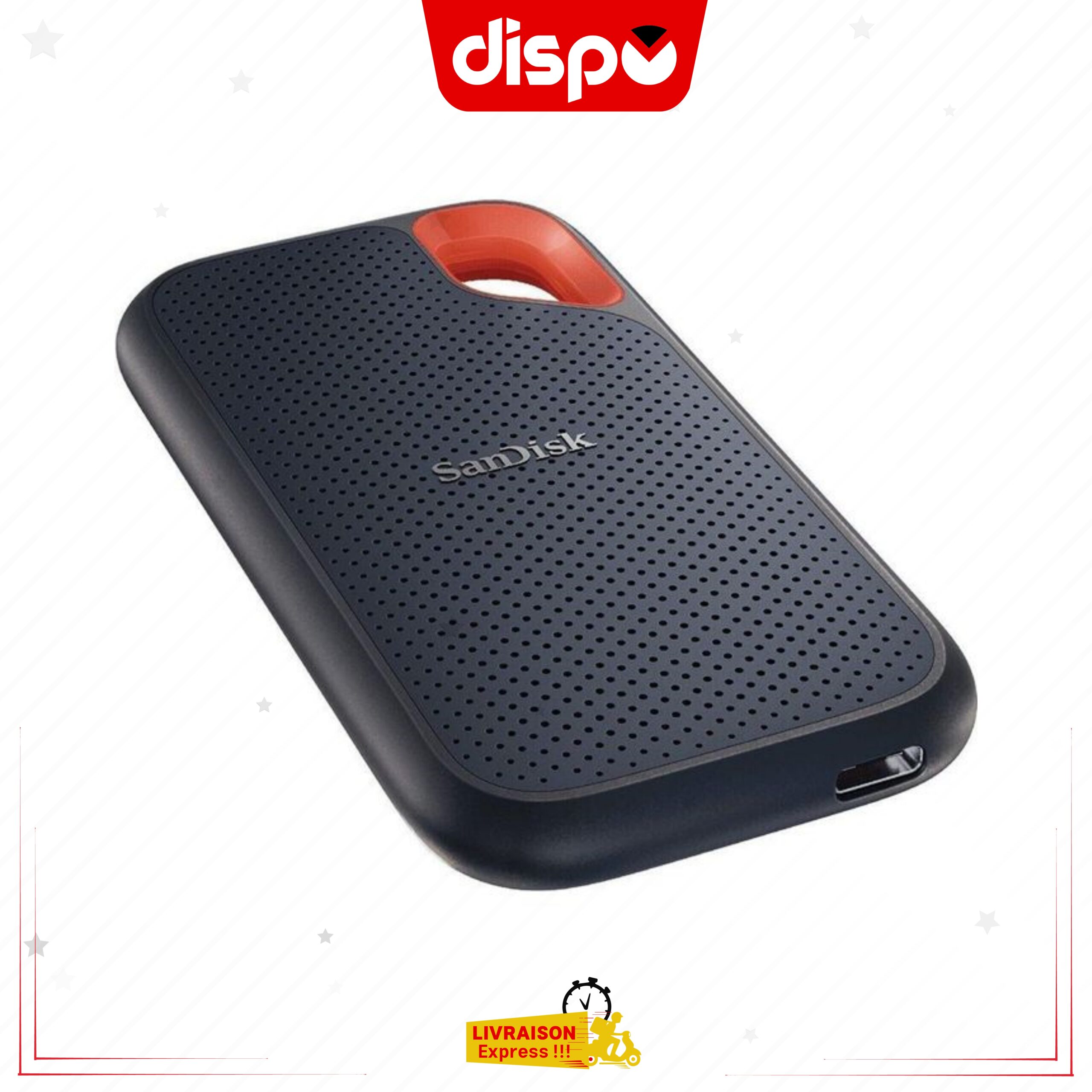 Disque Dur Portable SanDisk 2TB Extreme NVMe SSD V2, 1050 Mo/s en lecture, 1000 Mo/s en écriture – Image 3