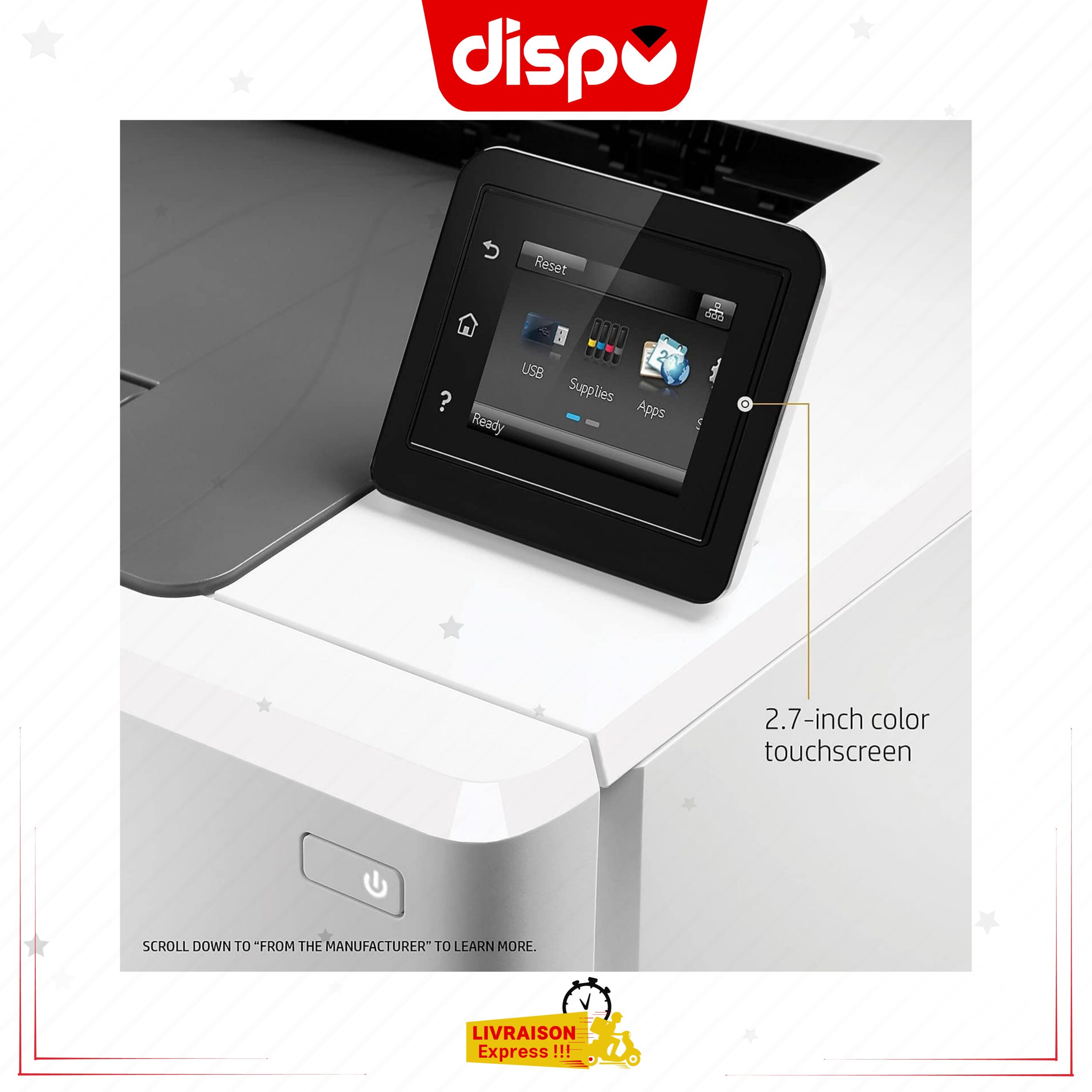 Imprimante HP LaserJet MFP M254dw Multifonction Couleur, Wifi, USB, Ethernet – Image 2