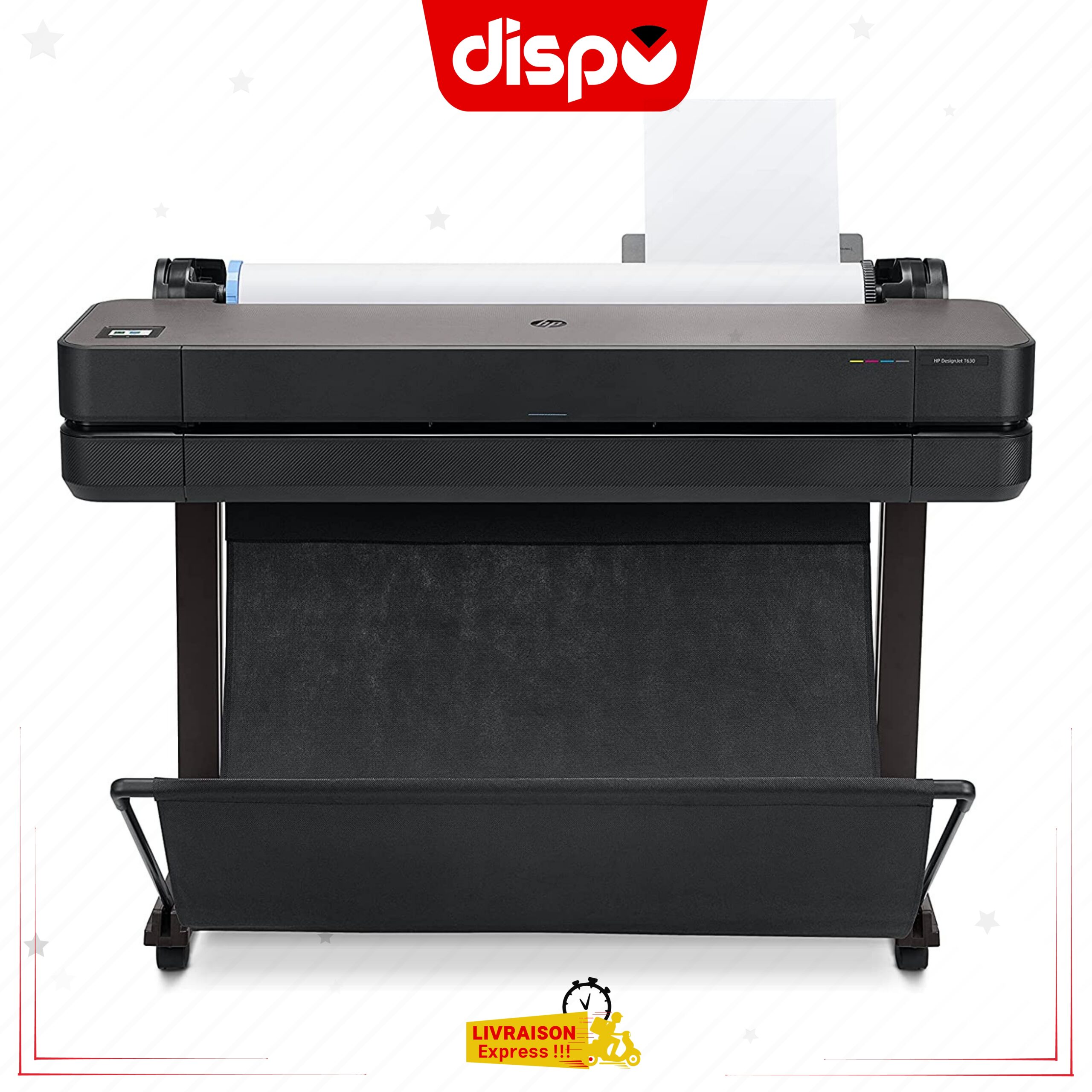 Imprimante HP Traceur DesignJet T630 36 pouces Wi-Fi, Gigabit Ethernet, USB 2.0