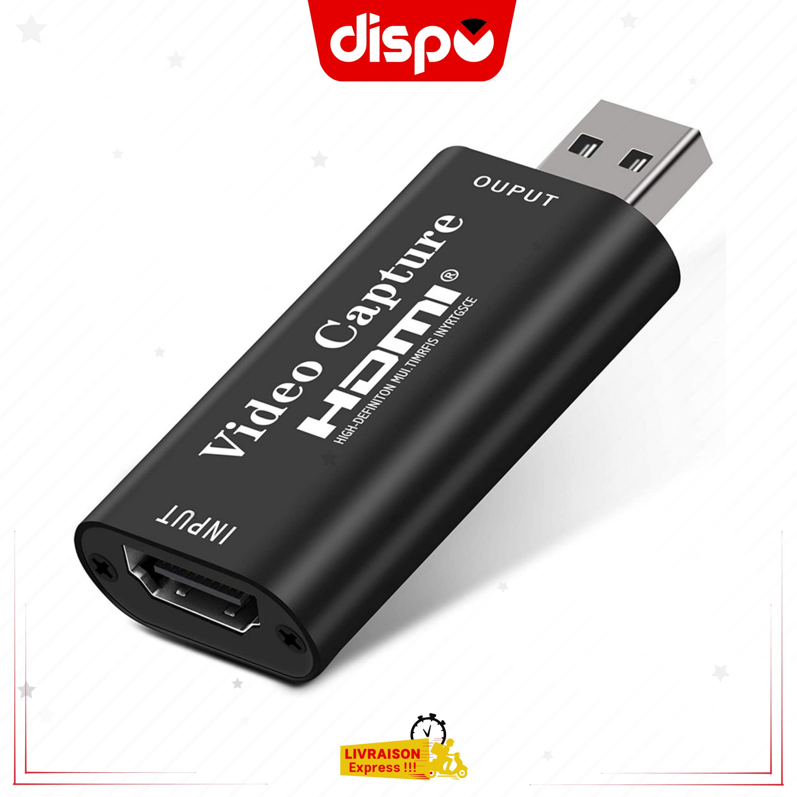 Carte De Capture Vidéo HDMI Vers USB 2.0, Enregistrement 1080p Et 30 Hz Pour Caméscope Reflex Numérique (Noir) – Image 2