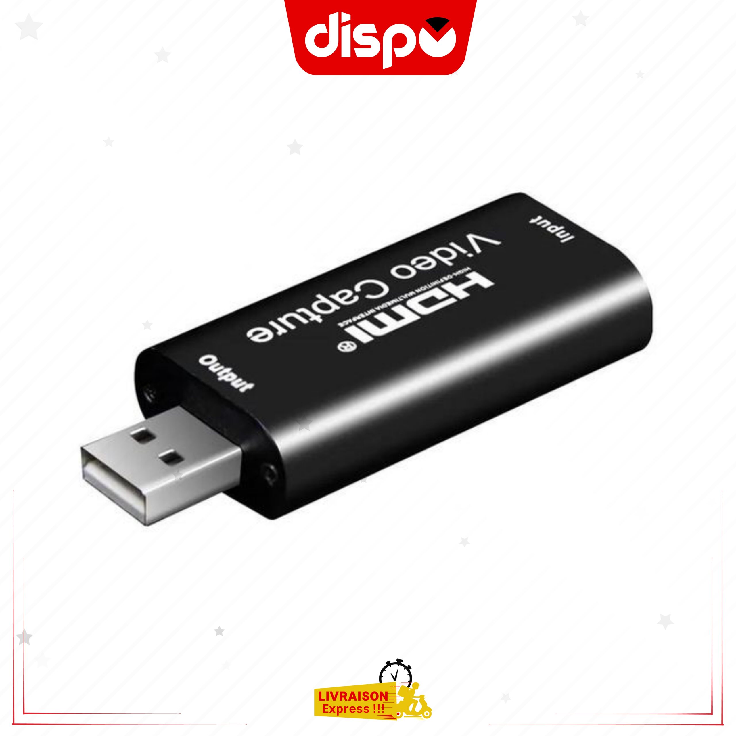 Carte De Capture Vidéo HDMI Vers USB 2.0, Enregistrement 1080p Et 30 Hz Pour Caméscope Reflex Numérique (Noir) – Image 4