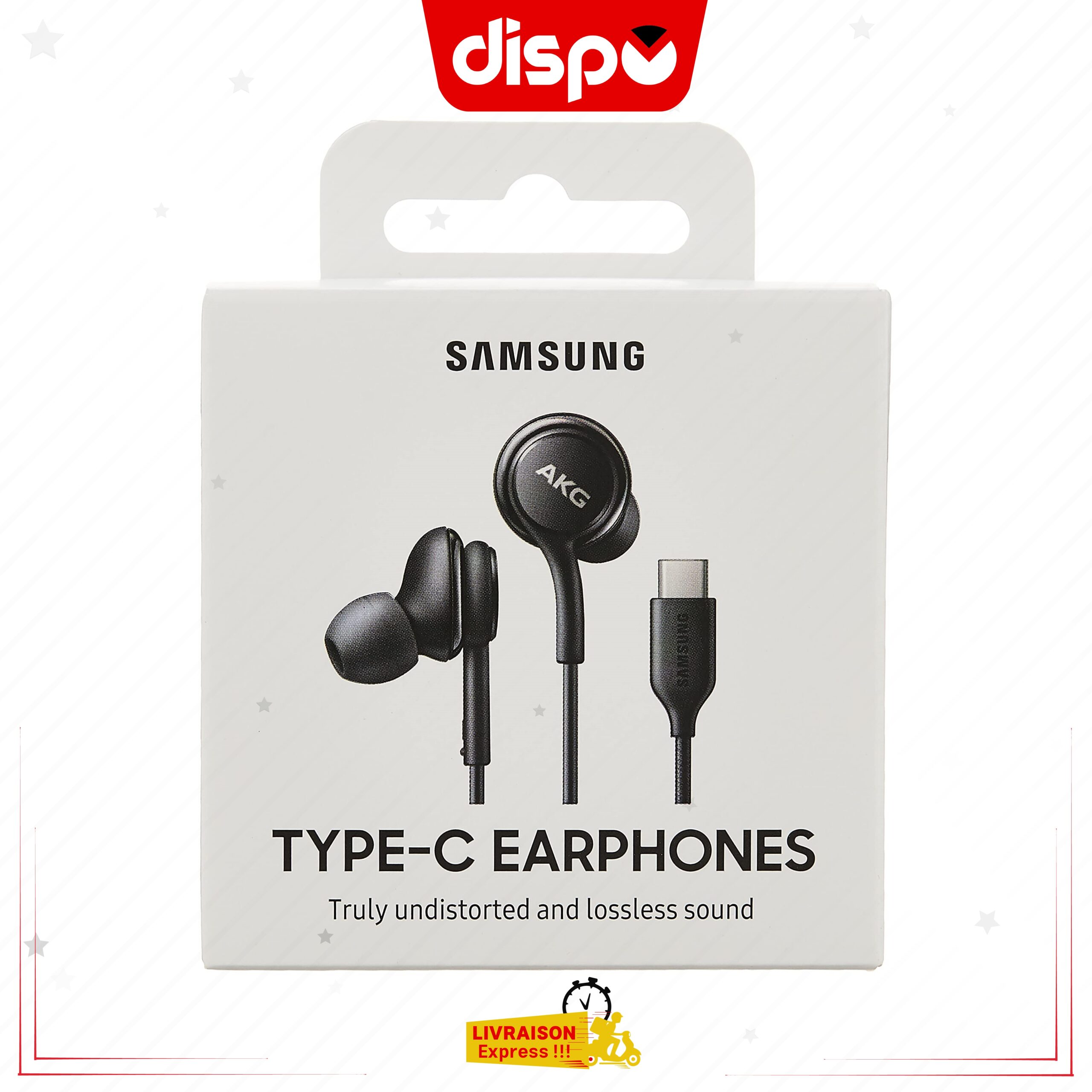 Ecouteurs Filaires Samsung Type-C Noir By AKG- Son Stéréo Equilibre Confortable – Image 2