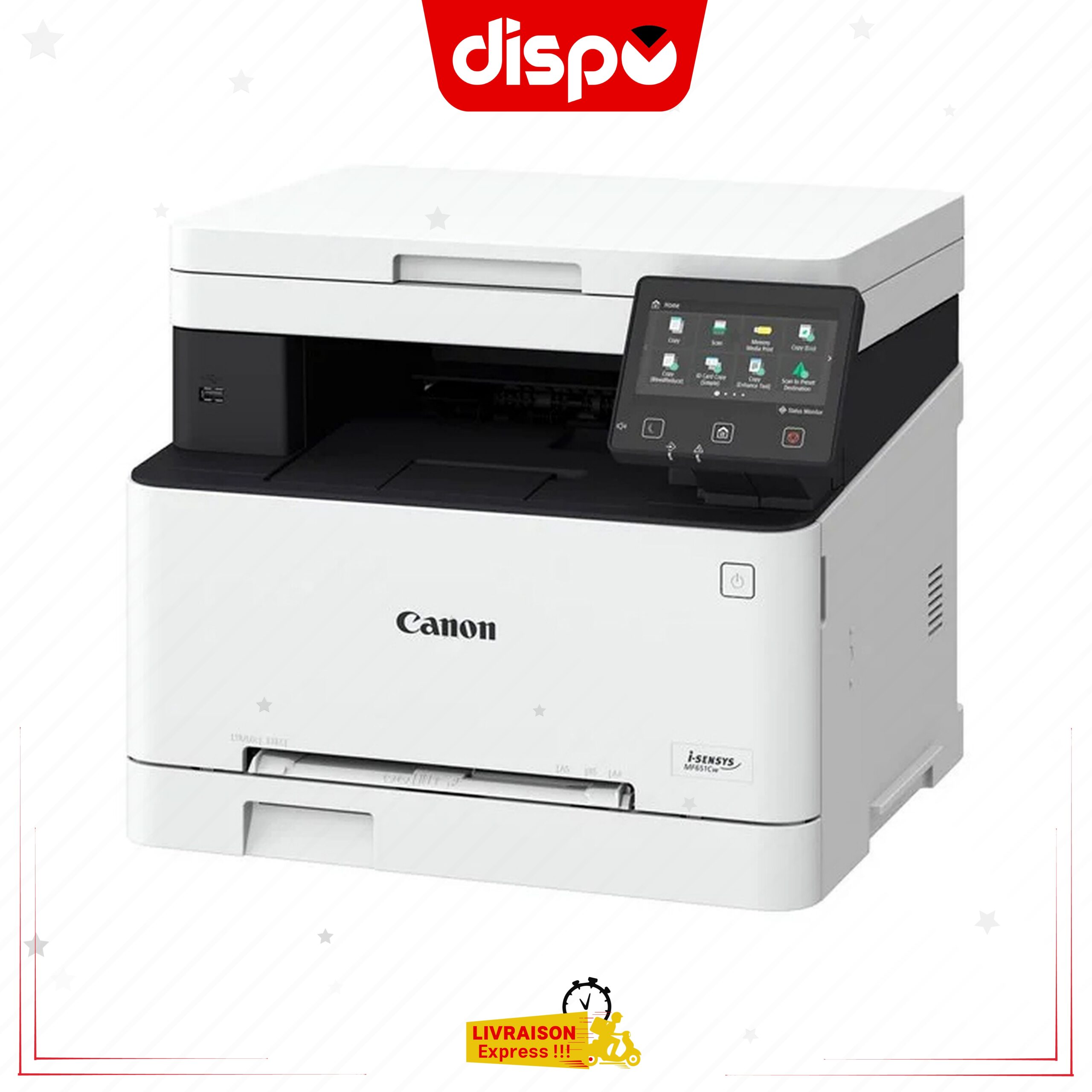 Imprimante Multifonction Canon I-SENSYS MF651Cw Couleur A4 3 En 1 (USB 2.0/Wi-Fi/Ethernet) – Image 2