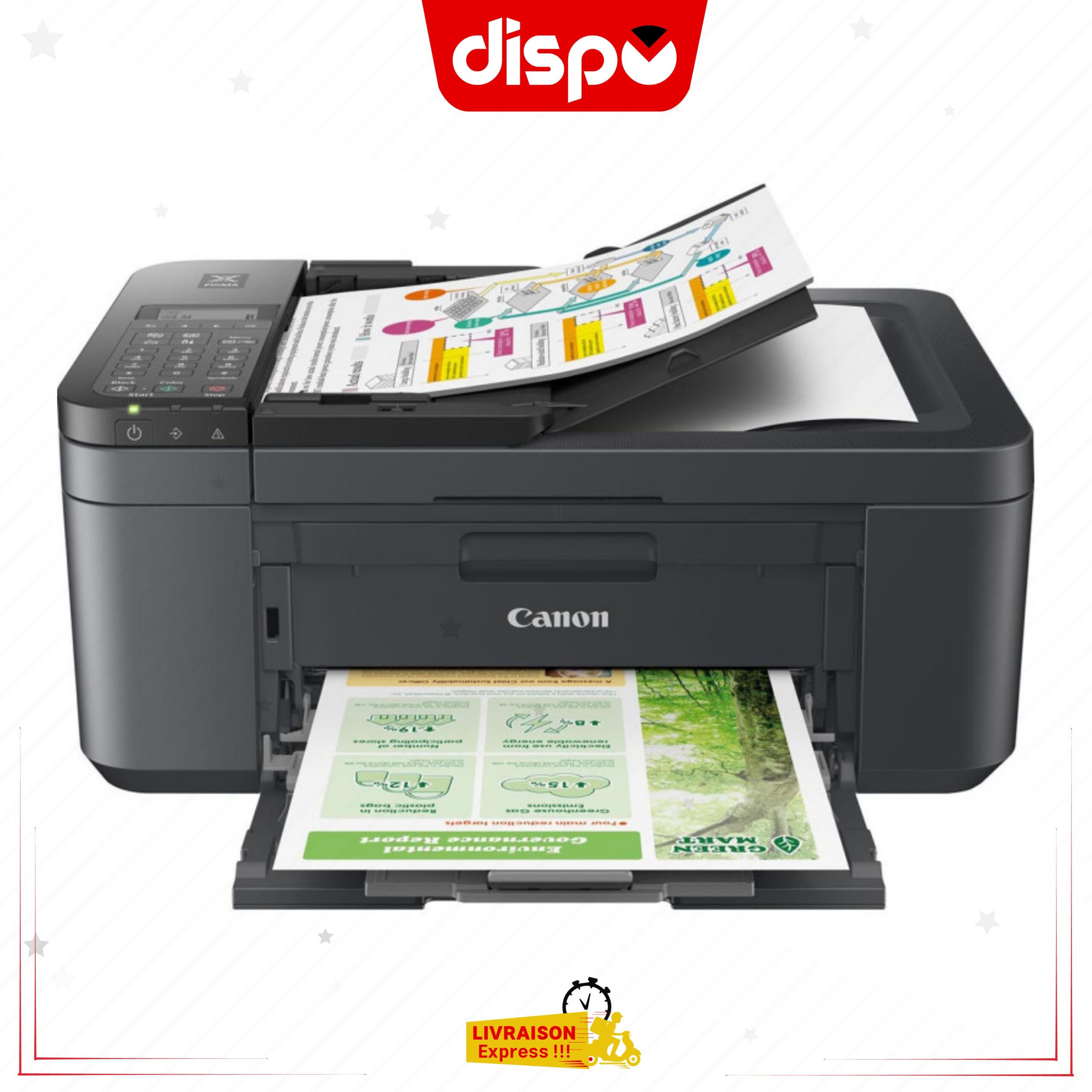 Imprimante Multifonction Canon PIXMA TR4645 Jet D’encre Couleur Wifi
