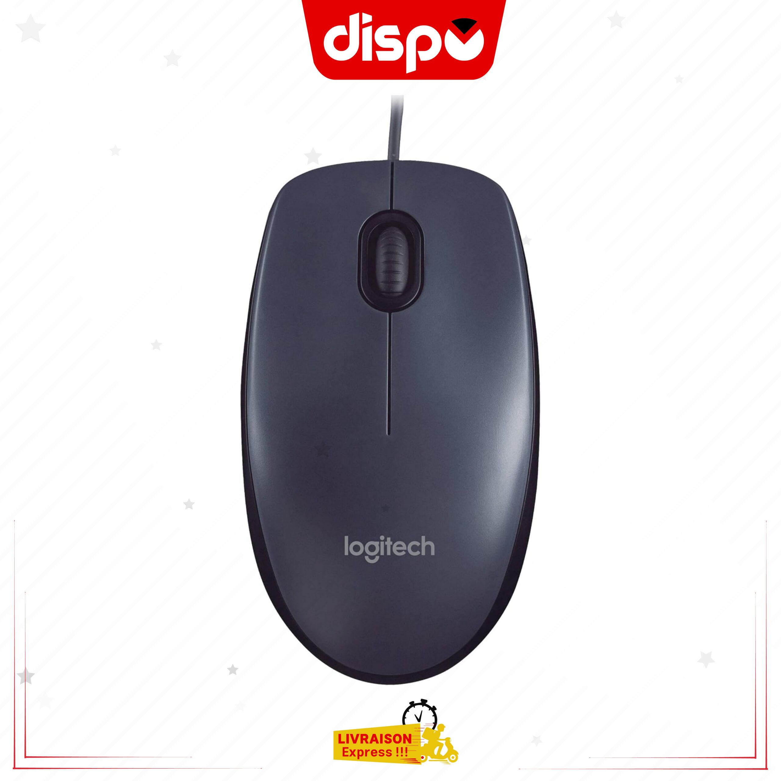 Souris Filaire USB Logitech M90, Suivi Optique 1000 PPP Originale