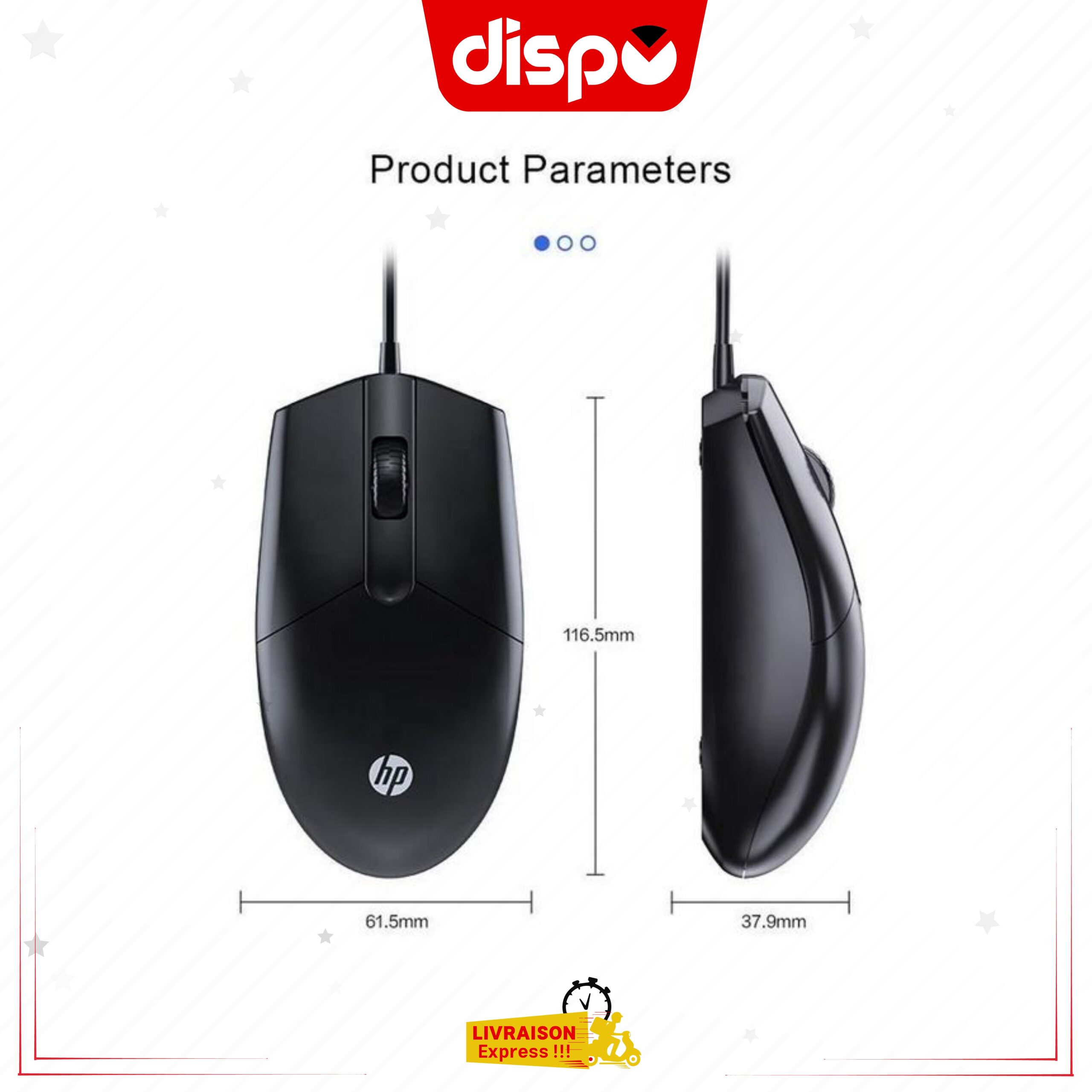 Souris Gamer HP M260 Filaire USB – Image 2