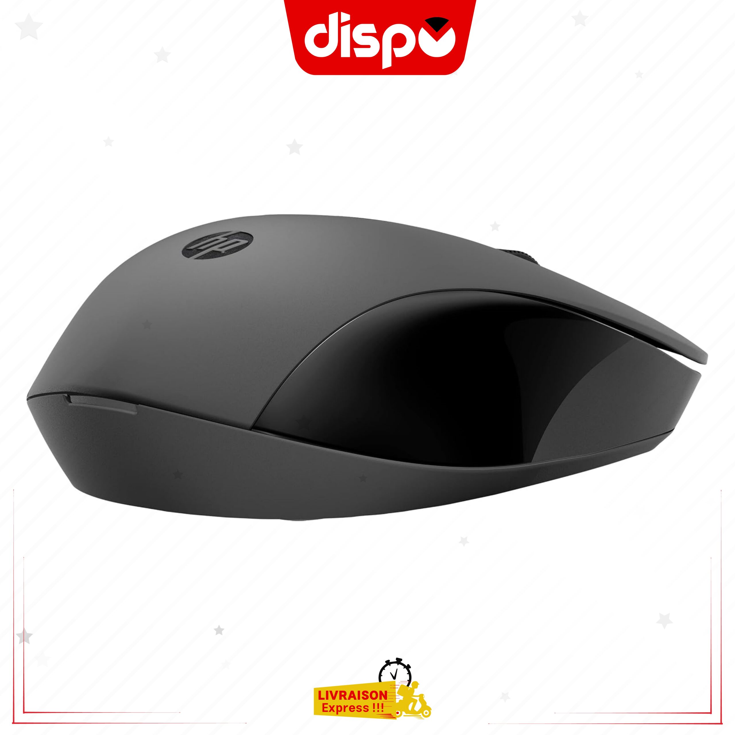 Souris Sans Fil HP 150, 1600 DPI pour gaucher et droitier Dongle USB-A - Noir – Image 2