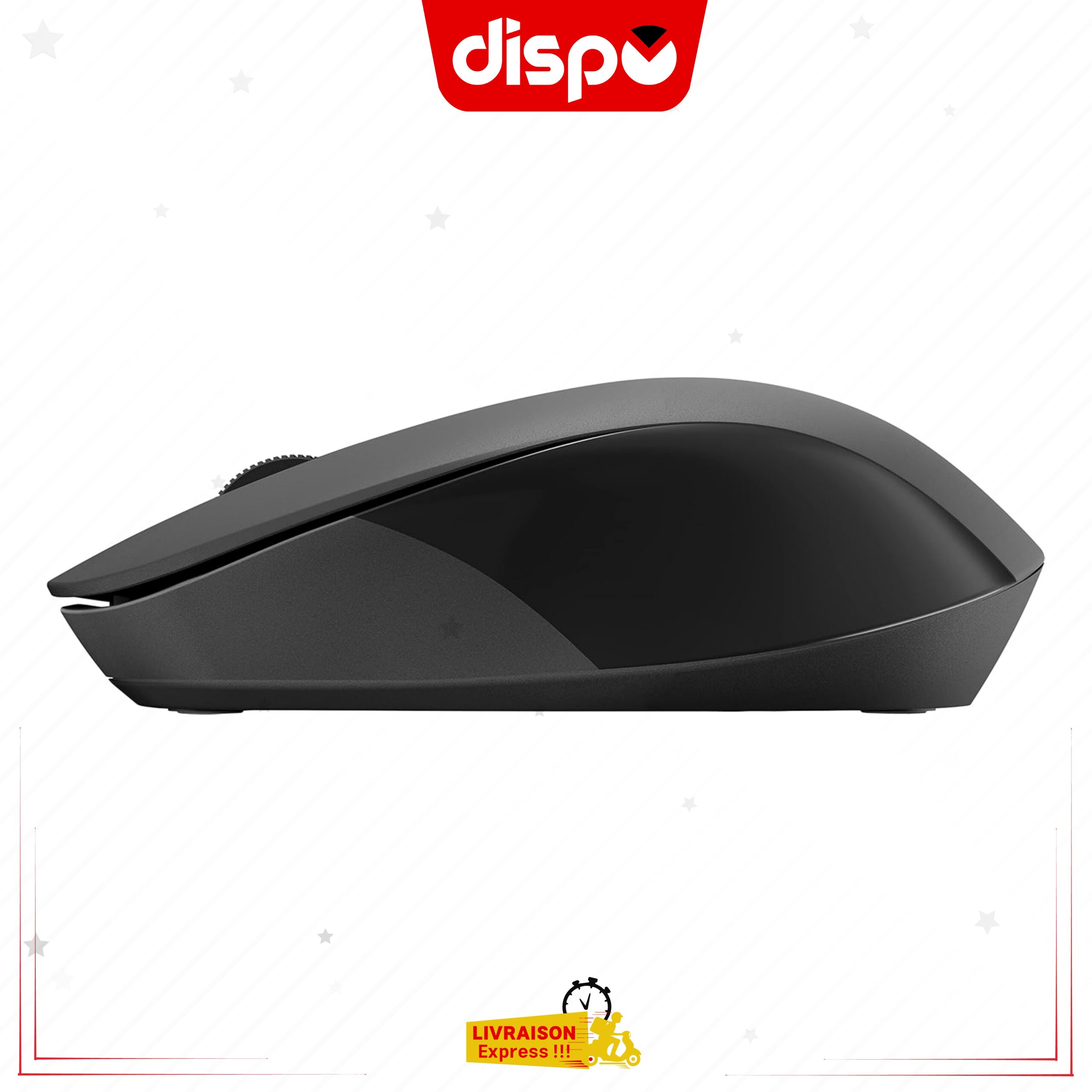 Souris Sans Fil HP 150, 1600 DPI pour gaucher et droitier Dongle USB-A - Noir – Image 3